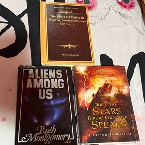 Lot Of 3 Hard cover Softly Used (Aliens AMONG uS) When The Stars-)Heart Of Crist